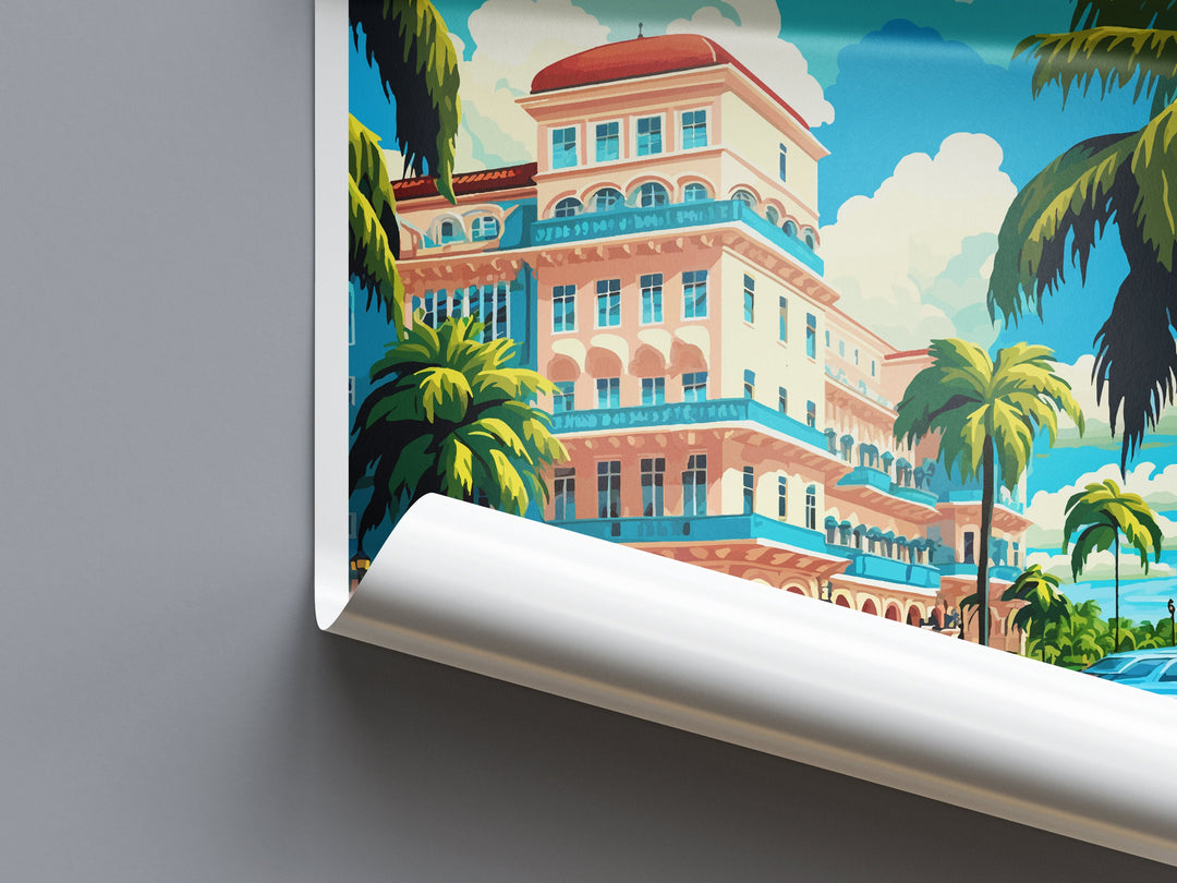 Palm Beach Travel Print Wall Art Palm Beach Wall Hanging Home Décor Palm Beach Gift Art Lovers Gift Beach Florida Palm Beach Wall Art