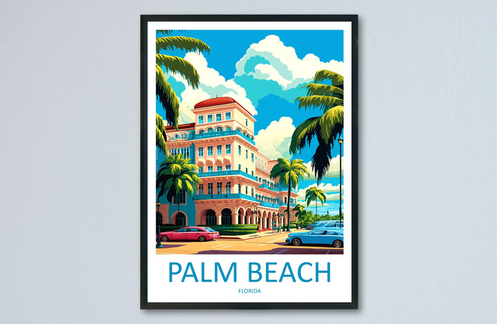 Palm Beach Travel Print Wall Art Palm Beach Wall Hanging Home Décor Palm Beach Gift Art Lovers Gift Beach Florida Palm Beach Wall Art