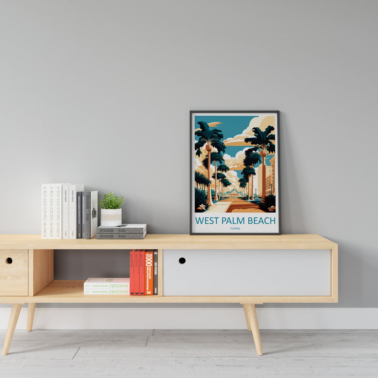 West Palm Beach Travel Print Wall Art West Palm Beach Wall Hanging Home Décor West Palm Beach Gift Art Lovers Gift Beach Florida