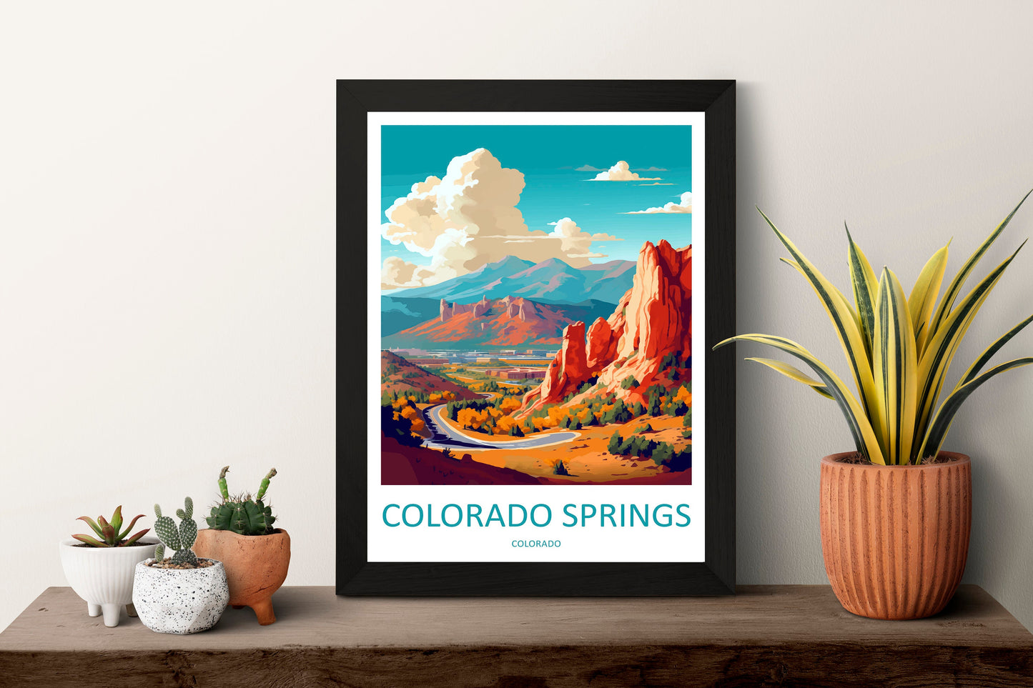 Colorado springs Travel Print Wall Art Colorado springs Wall Hanging Home Décor Colorado springs Gift Art Lovers Colorado Art Gift Lover