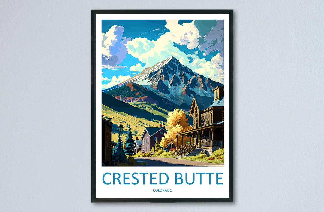 Crested Butte Travel Print Wall Art Crested Butte Wall Hanging Home Décor Crested Butte Gift Art Lovers Colorado Art Gift Lover