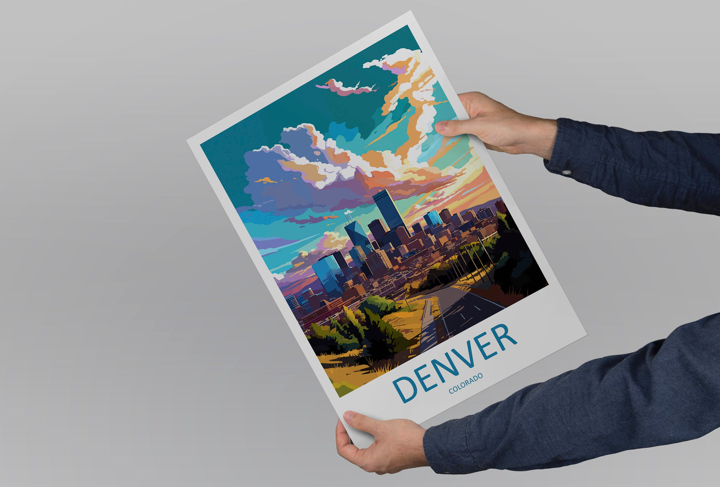 Denver Travel Print Wall Art Denver Wall Hanging Home Décor Denver Gift Art Lovers Colorado Art Gift Lover Print For Denver Lovers Print