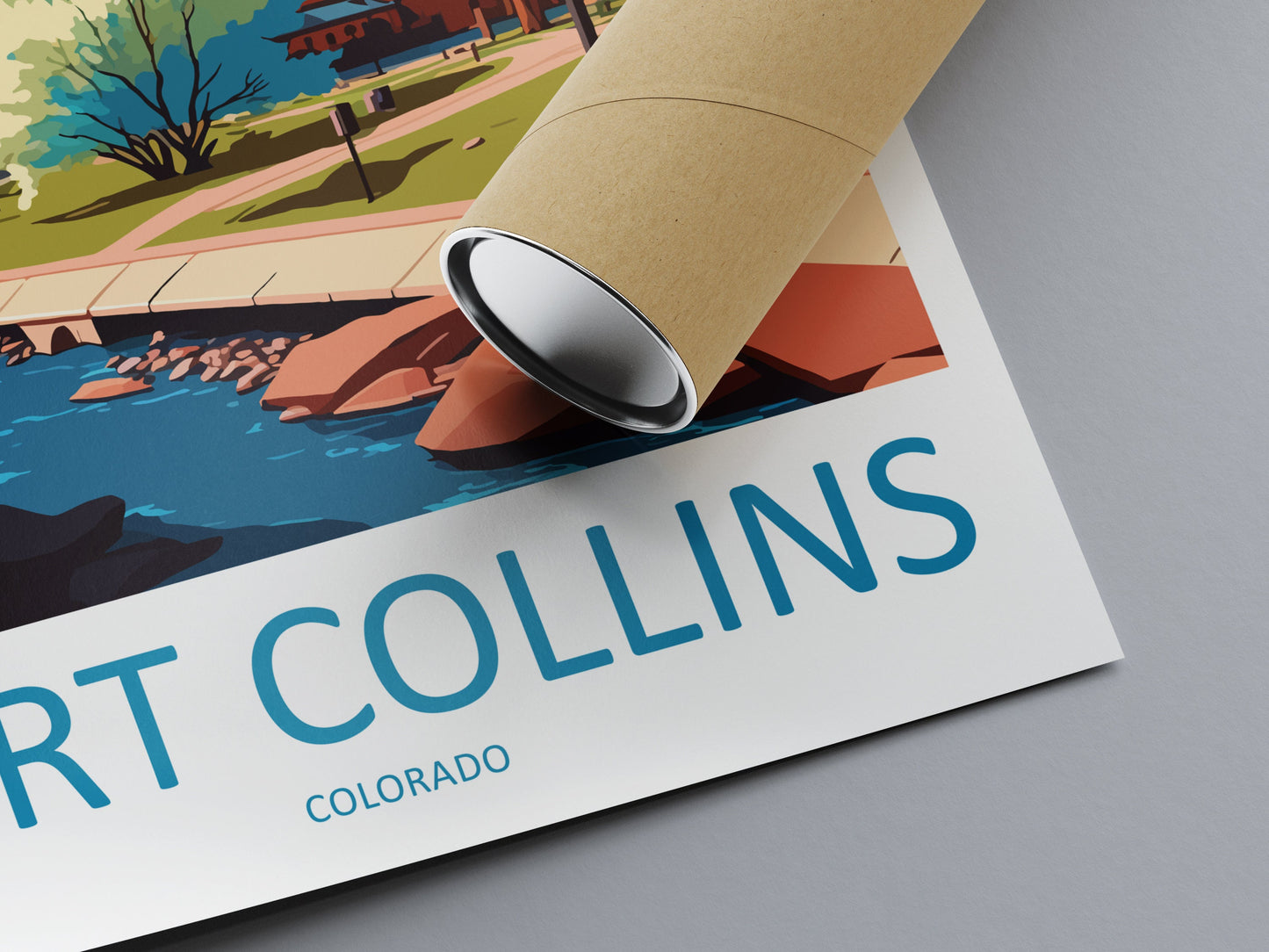 Fort Collins Travel Print Wall Art Fort Collins Wall Hanging Home Décor Fort Collins Gift Art Lovers Colorado Art Gift Lover Print