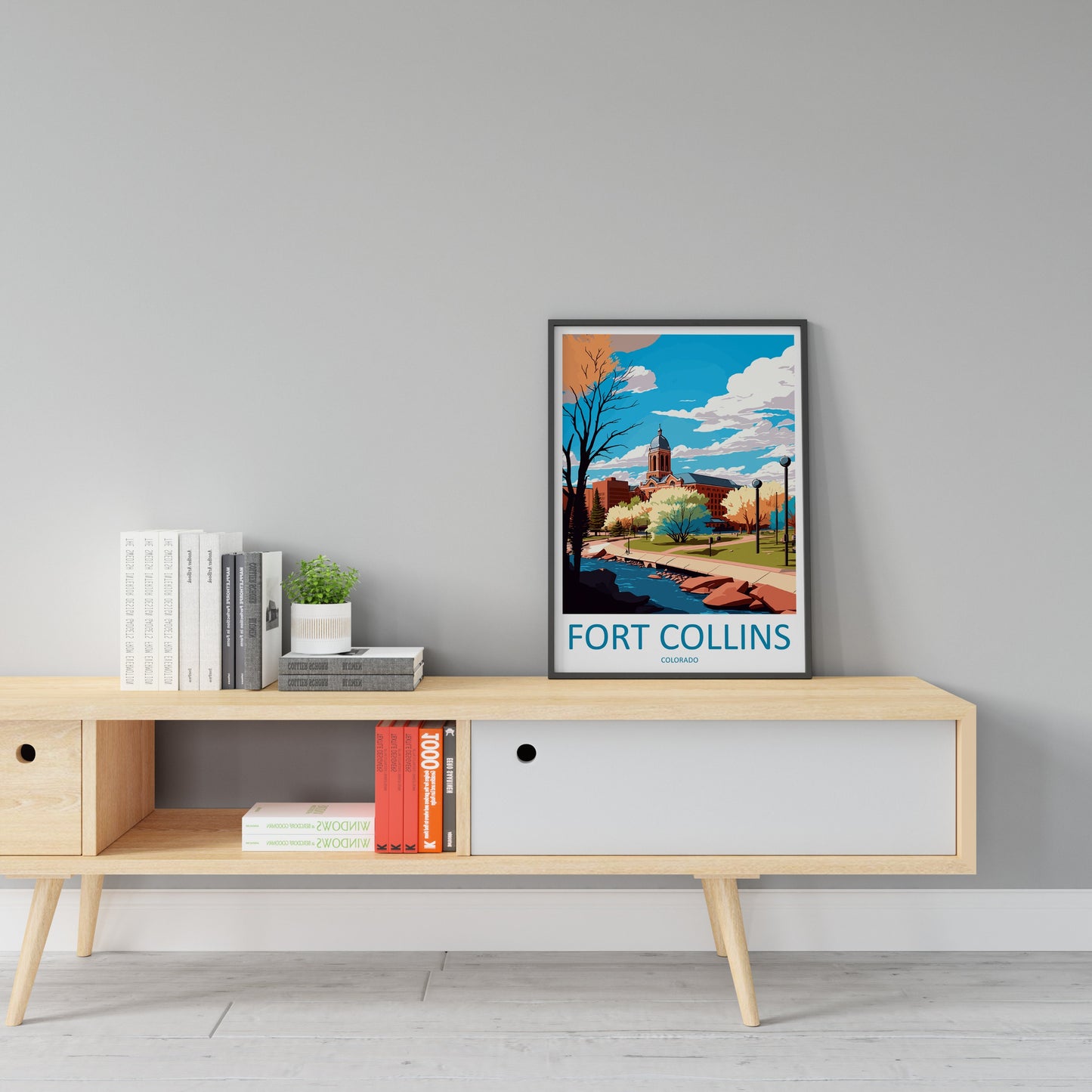 Fort Collins Travel Print Wall Art Fort Collins Wall Hanging Home Décor Fort Collins Gift Art Lovers Colorado Art Gift Lover Print