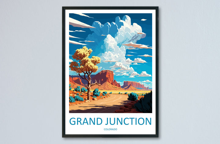 Grand Junction Travel Print Wall Art Grand Junction Wall Hanging Home Décor Grand Junction Gift Art Lovers Colorado Art Gift Lover Print