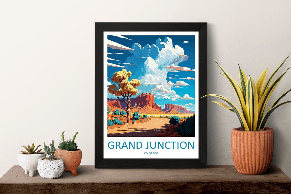 Grand Junction Travel Print Wall Art Grand Junction Wall Hanging Home Décor Grand Junction Gift Art Lovers Colorado Art Gift Lover Print