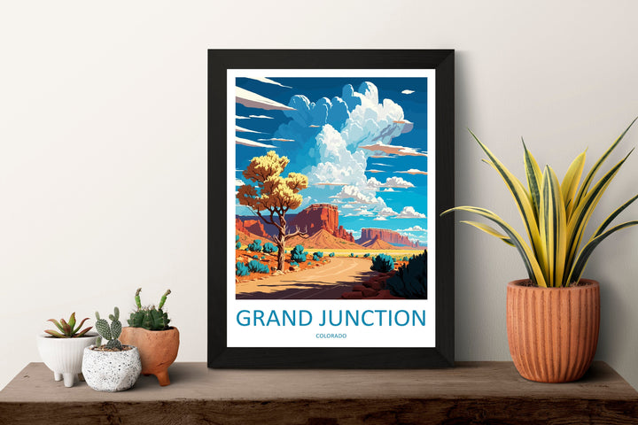 Grand Junction Travel Print Wall Art Grand Junction Wall Hanging Home Décor Grand Junction Gift Art Lovers Colorado Art Gift Lover Print