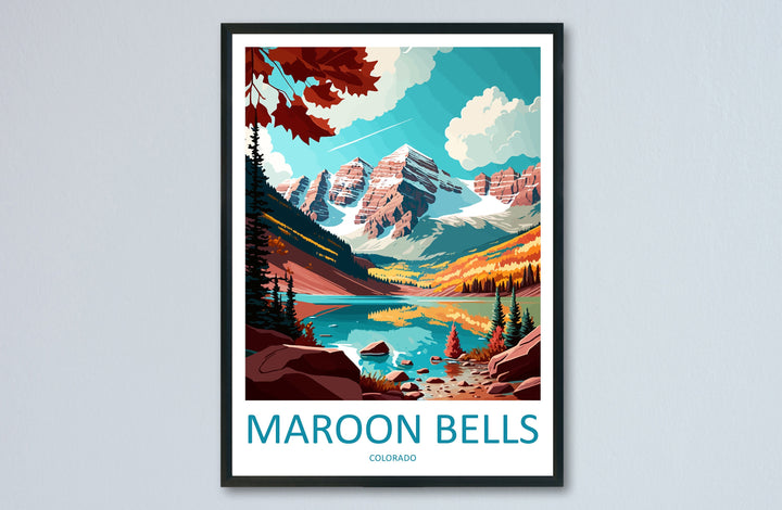 Maroon Bells Travel Print Wall Art Maroon Bells Wall Hanging Home Décor Maroon Bells Gift Art Lovers Colorado Art Gift Lover Print