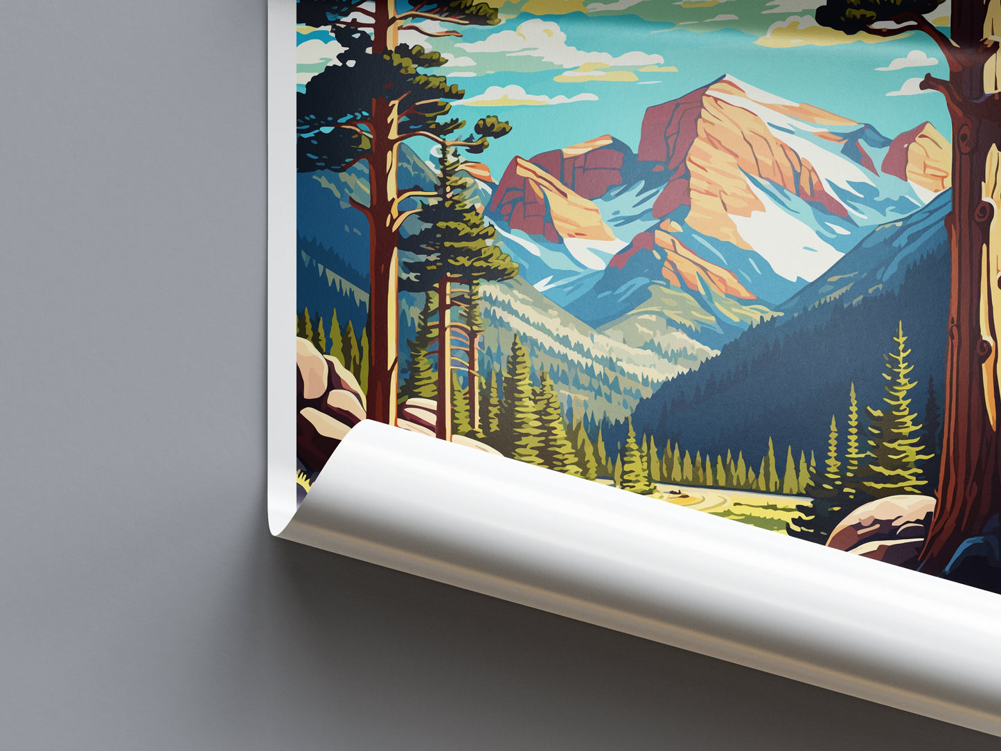 Rocky Mountain National Park Travel Print Wall Art Rocky Mountain Wall Hanging Home Décor Rocky Mountain Gift Art Lovers Colorado Art