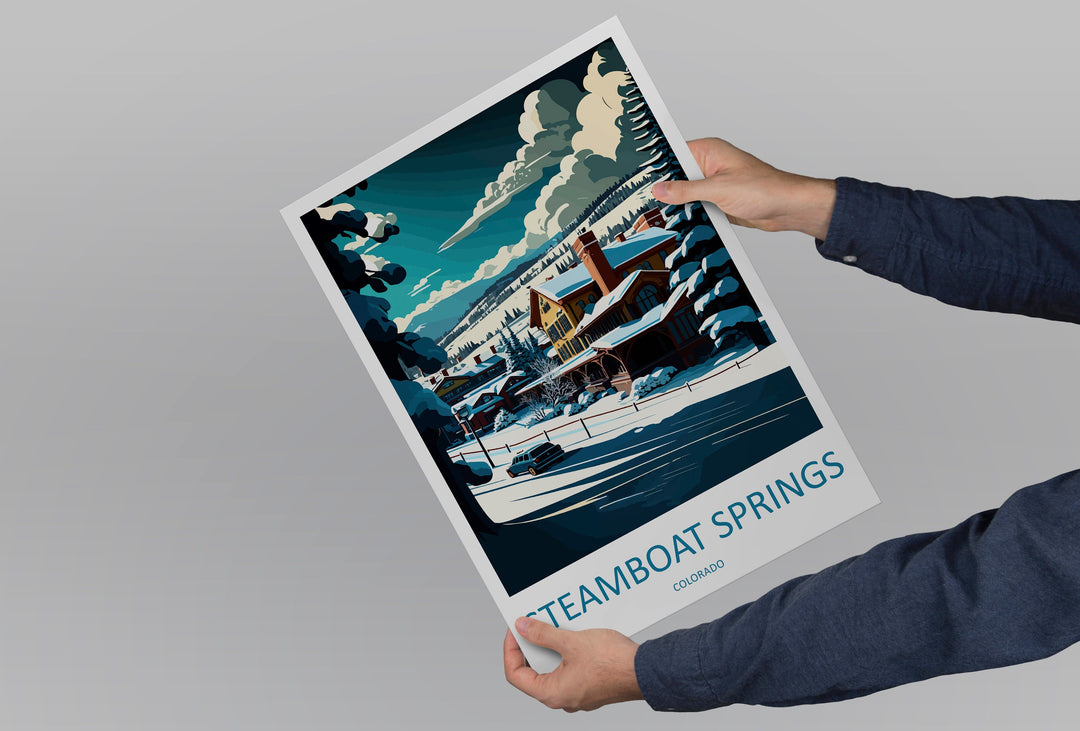 Steamboat Springs Travel Print Wall Art Steamboat Springs Wall Hanging Home Décor Steamboat Springs Gift Art Lovers Colorado Art