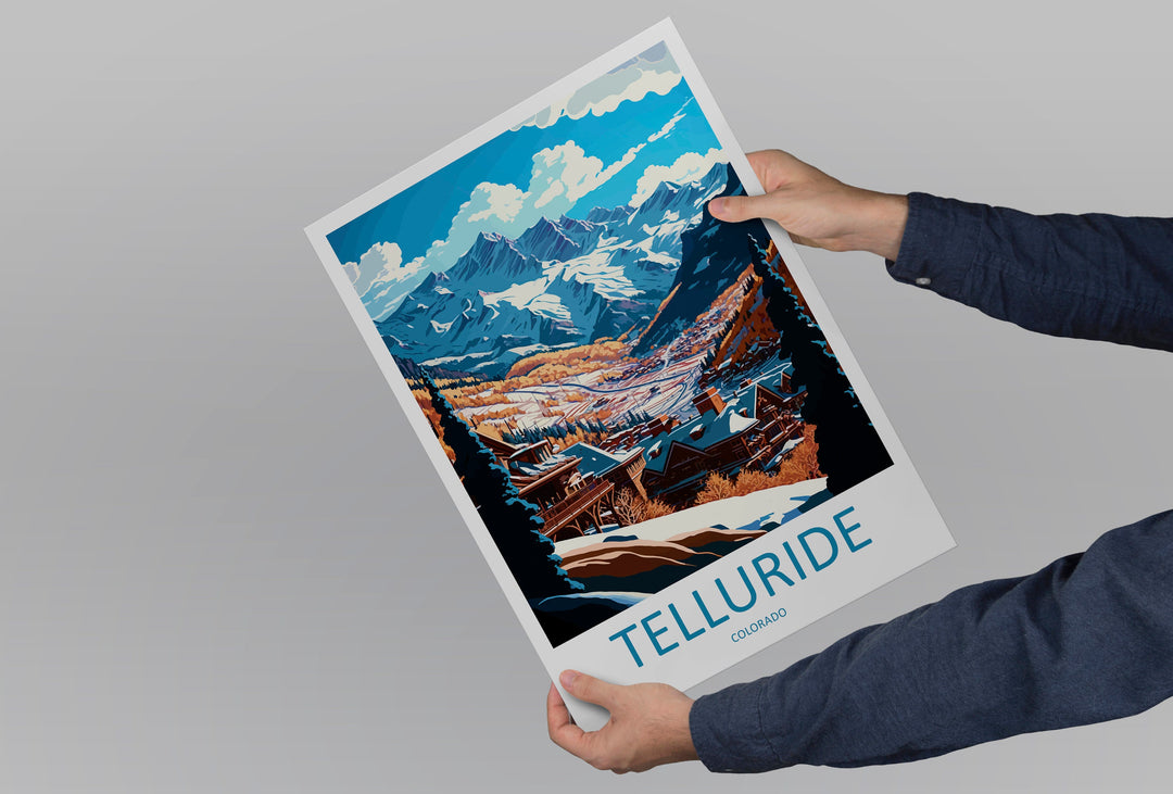 Telluride Ski Travel Print Wall Art Telluride Wall Hanging Home Décor Telluride Gift Art Lovers Colorado Art Gift Lover Print For Telluride