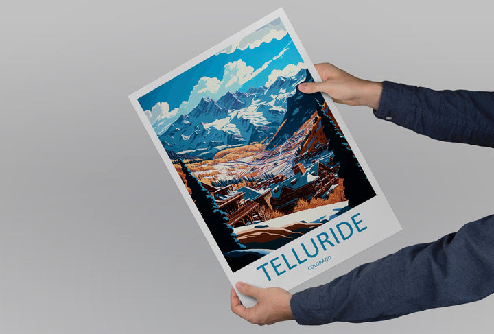 Telluride Ski Travel Print Wall Art Telluride Wall Hanging Home Décor Telluride Gift Art Lovers Colorado Art Gift Lover Print For Telluride