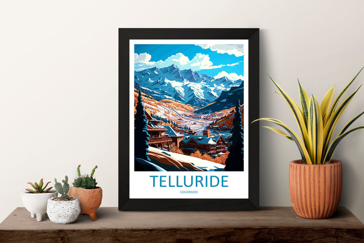 Telluride Ski Travel Print Wall Art Telluride Wall Hanging Home Décor Telluride Gift Art Lovers Colorado Art Gift Lover Print For Telluride