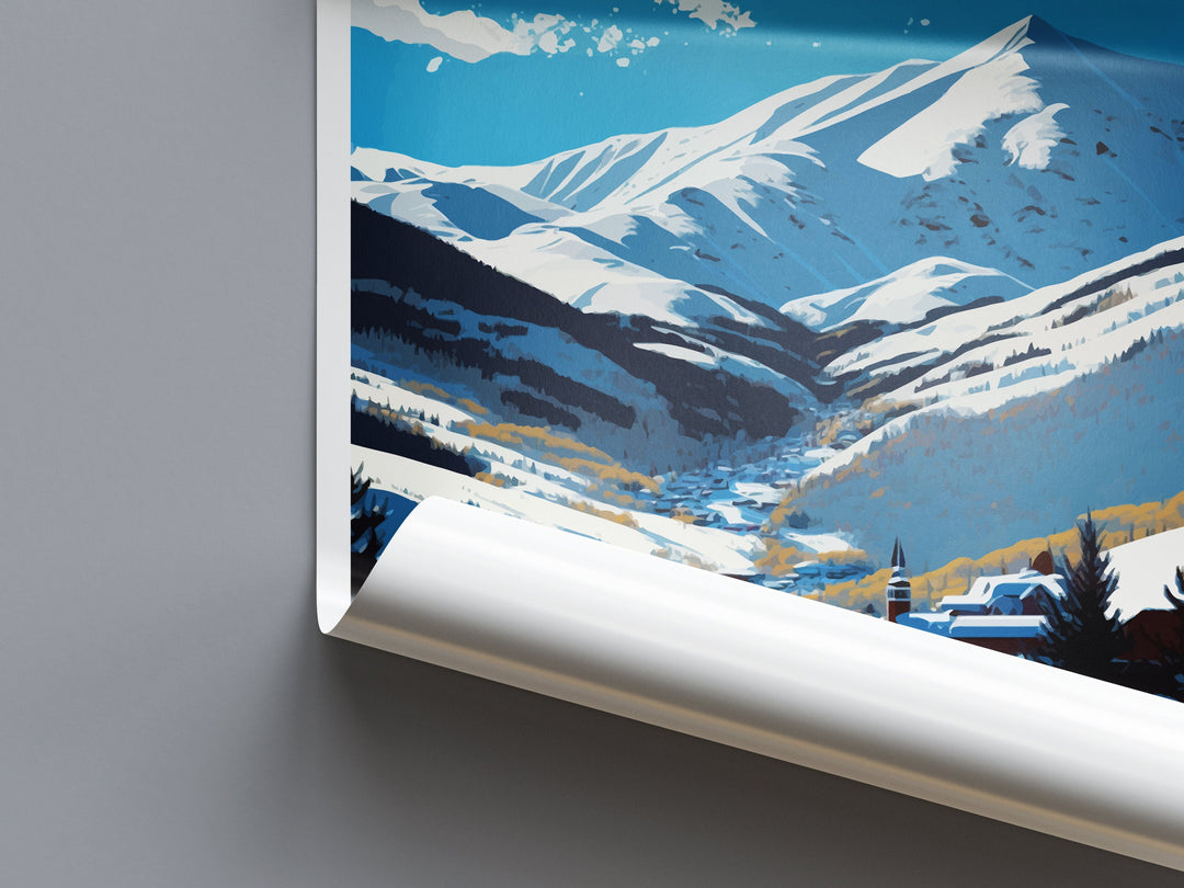 Vail Ski Resort Travel Print Wall Art Vail Ski Wall Hanging Home Décor Vail Ski Gift Art Lovers Colorado Art Gift Lover Print For Vail Ski