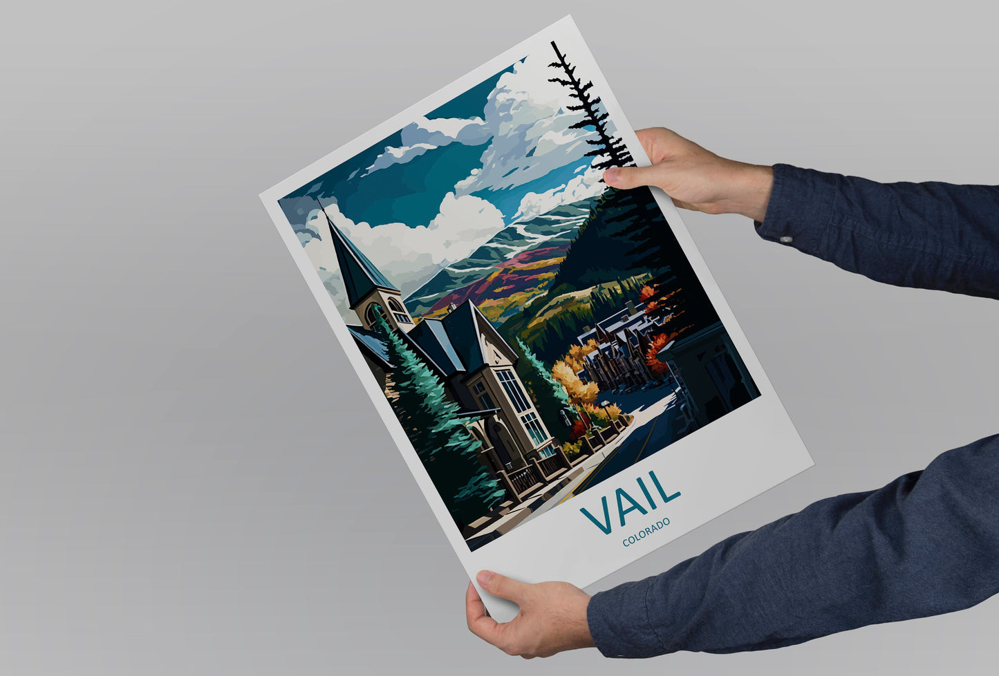 Vail Ski Resort Travel Print Wall Art Vail Ski Wall Hanging Home Décor Vail Ski Gift Art Lovers Colorado Art Gift Lover Print For Vail Ski