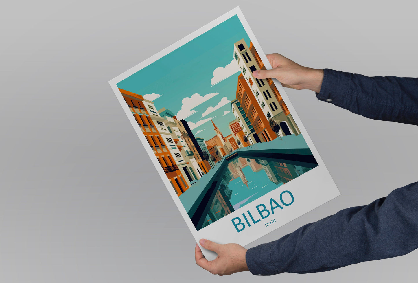 Bilbao Travel Print Wall Art Bilbao Wall Hanging Home Décor Bilbao Gift Art Lovers Spain Art Lover Gift Bilbao Wall Décor Bilbao Spain Print