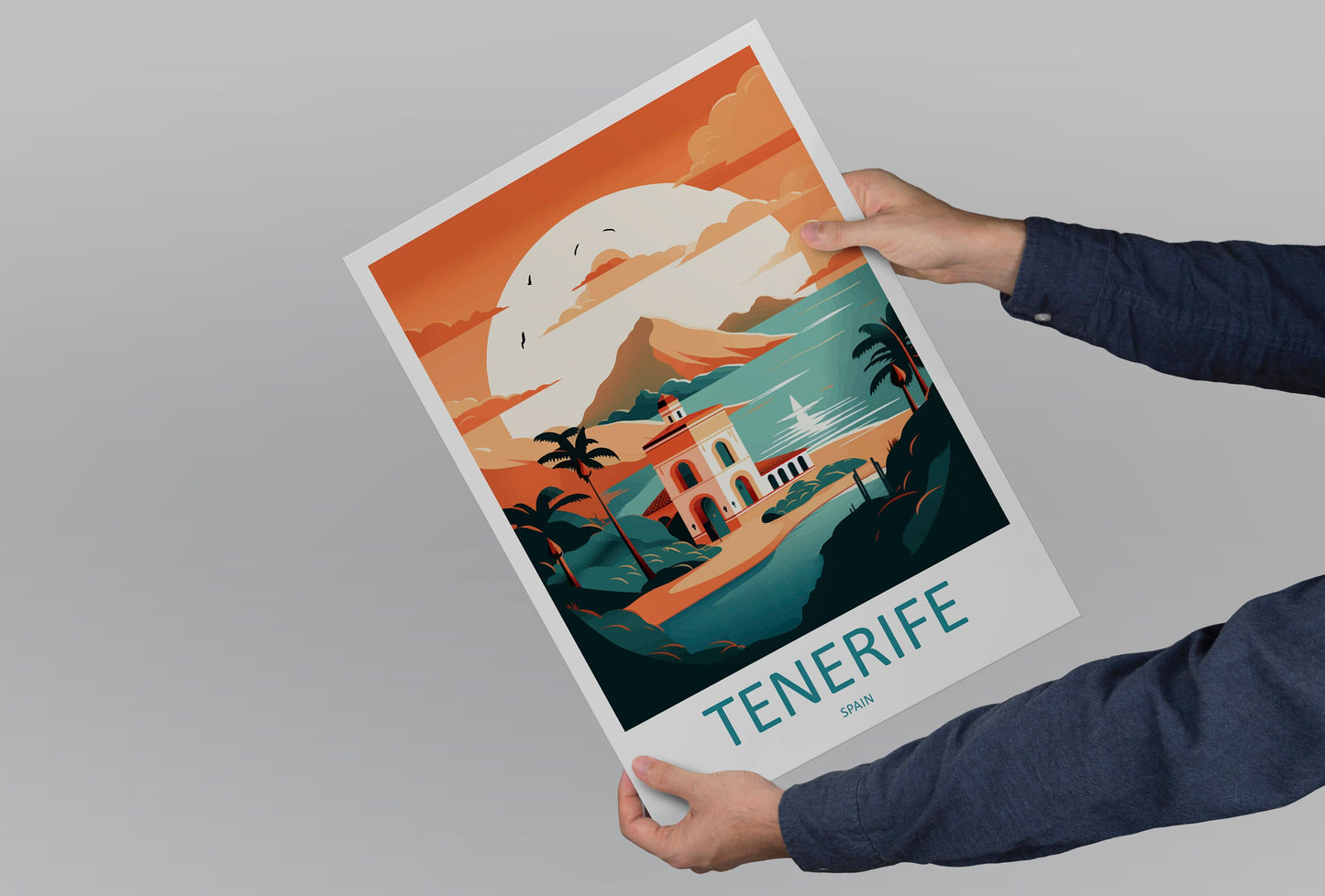 Tenerife Travel Print Wall Art Tenerife Wall Hanging Home Décor Tenerife Gift Art Lovers Spain Art Lover Gift Tenerife Print Spain Wall Art