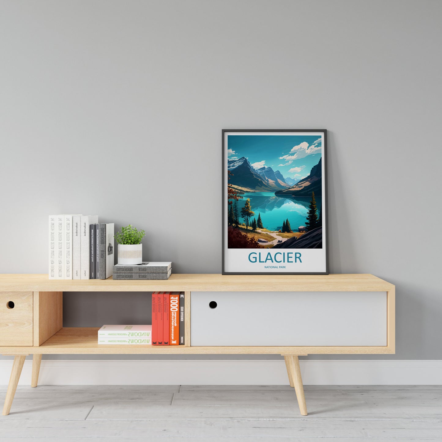 Glacier National Park Travel Print Wall Art Glacier National Park Wall Hanging Home Décor Glacier National Park Gift Art