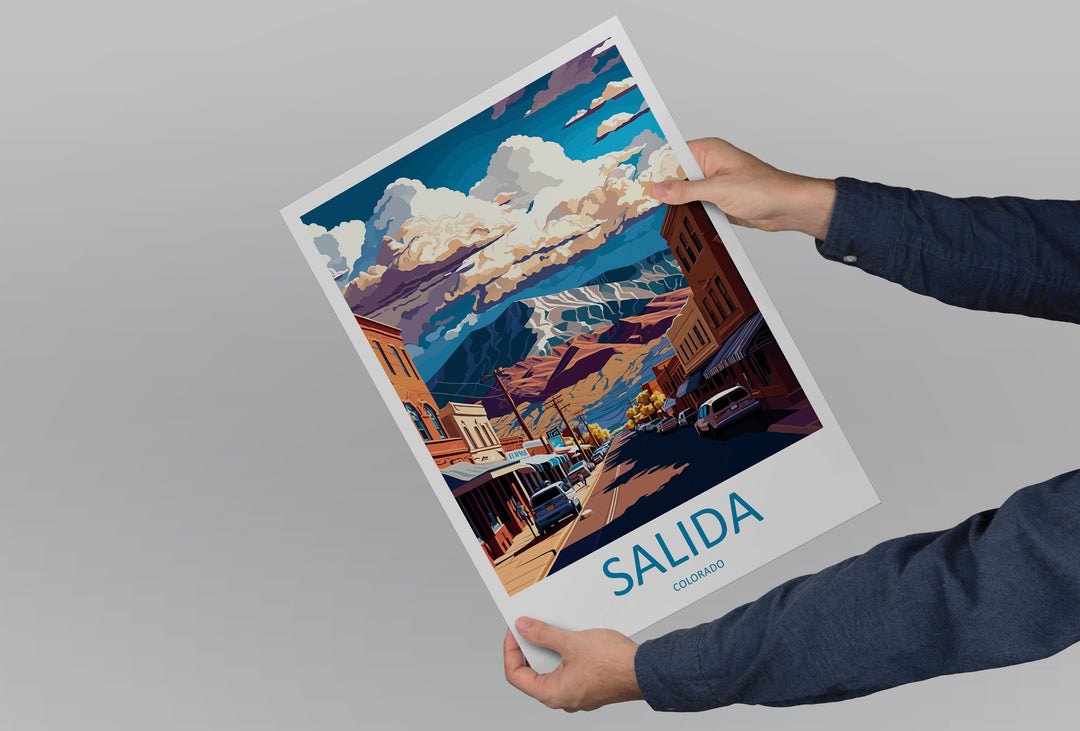 Salida Travel Print Wall Art Salida Wall Hanging Home Décor Salida Gift Art Lovers Colorado Art Lover Gift