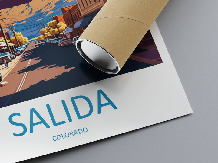 Salida Travel Print Wall Art Salida Wall Hanging Home Décor Salida Gift Art Lovers Colorado Art Lover Gift
