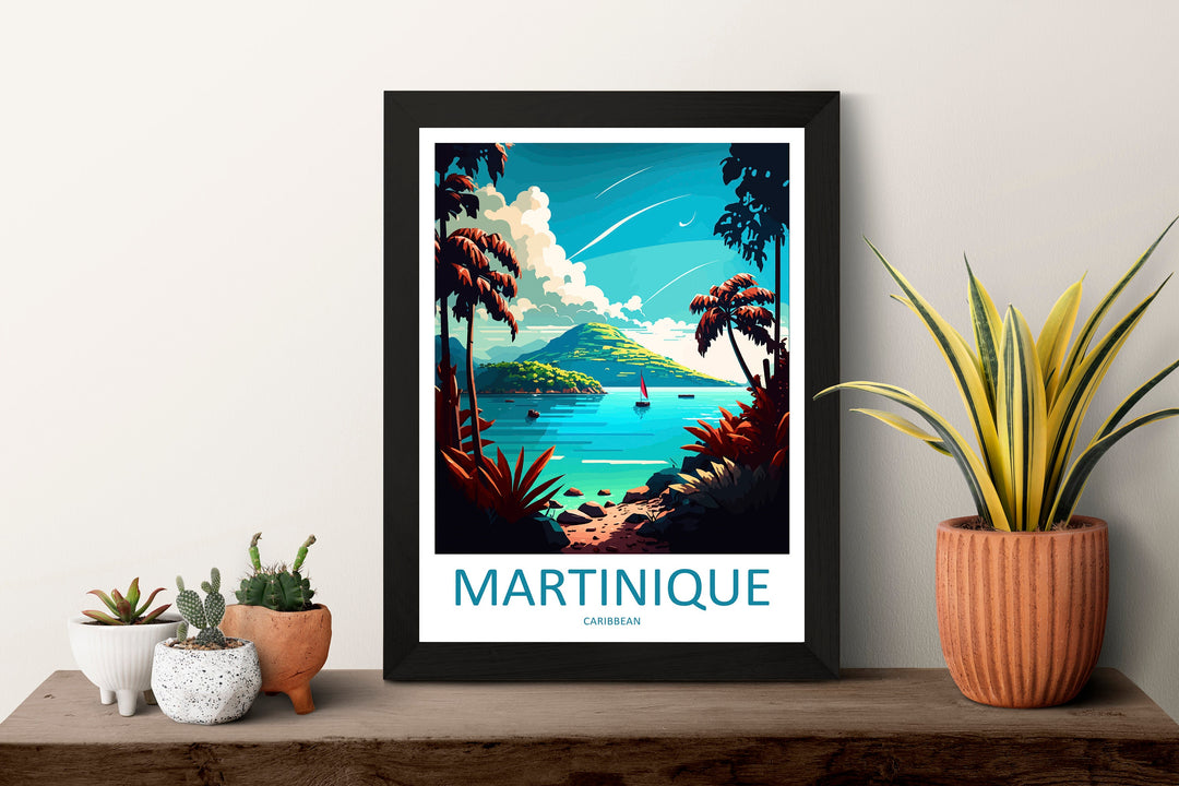 Martinique Travel Print Wall Art Martinique Wall Hanging Home Décor Martinique Gift Art Lovers Wall Art Caribbean Travel Print Poster Gift
