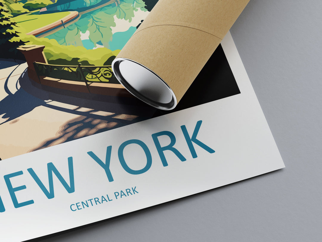 Central Park New York Travel Print Wall Art Central Park Wall Hanging Home Décor Central Park Gift Art Lovers New York Art Lover