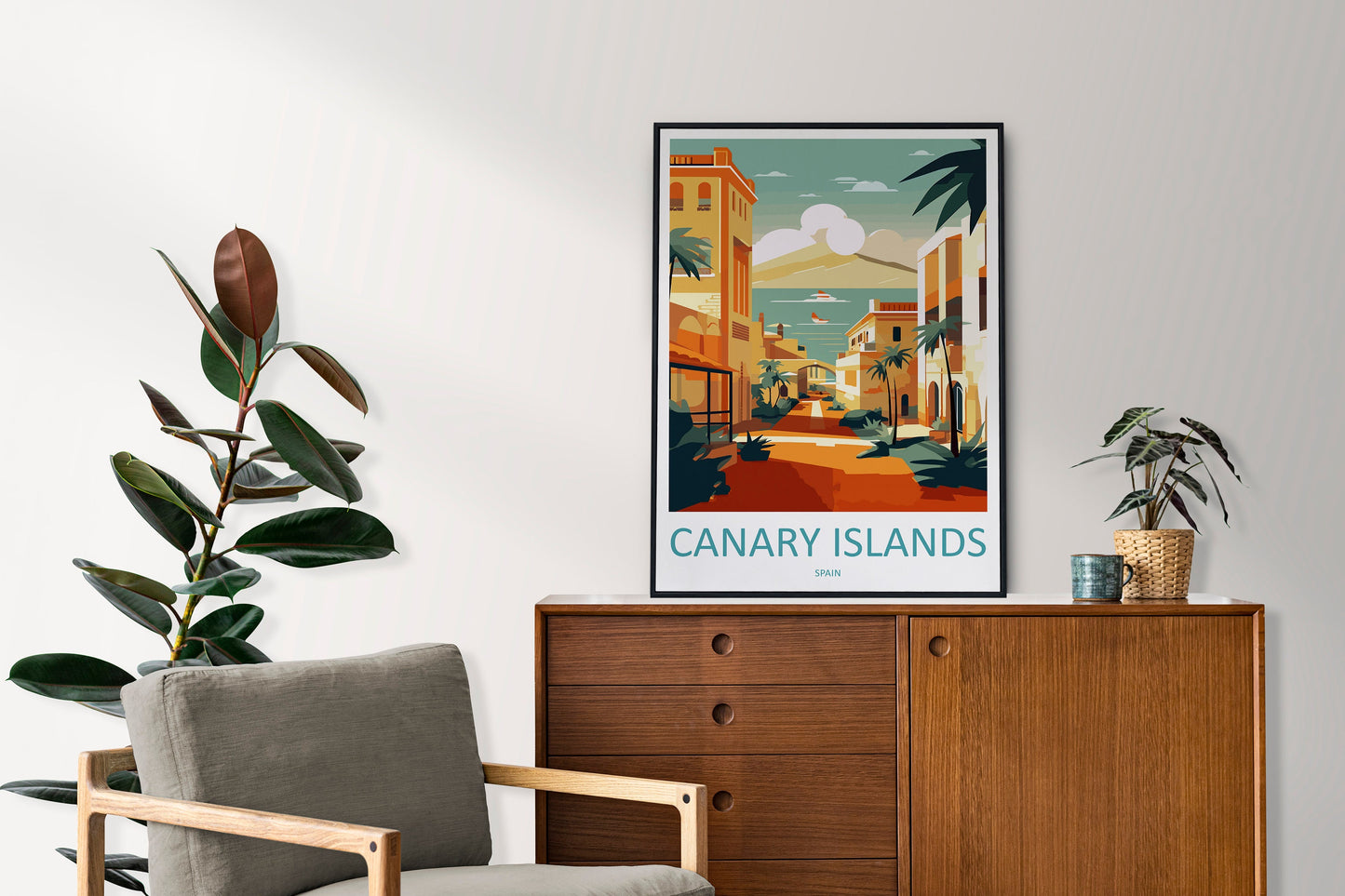 Canary Islands Travel Print Wall Art Canary Islands Wall Hanging Home Décor Canary Islands Gift Art Lovers Spain Art Lover Gift