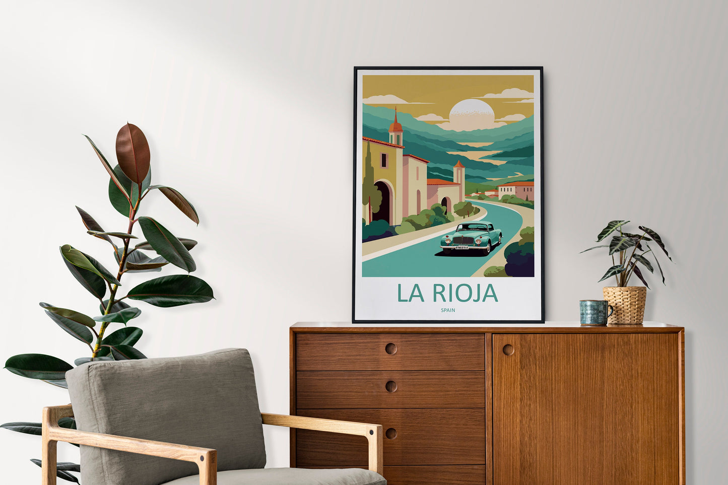 La Rioja Travel Print Wall Art La Rioja Wall Hanging Home Décor La Rioja Gift Art Lovers Spain Art Lover Gift La Rioja Print Spain Wall Art