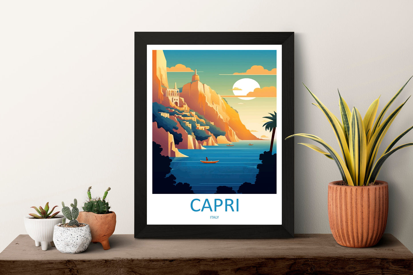 Capri Travel Print Wall Art Capri Italy Wall Hanging Home Decoration Capri Gift Art Lovers Wall Art Print Capri Italy Art Capri Art Print