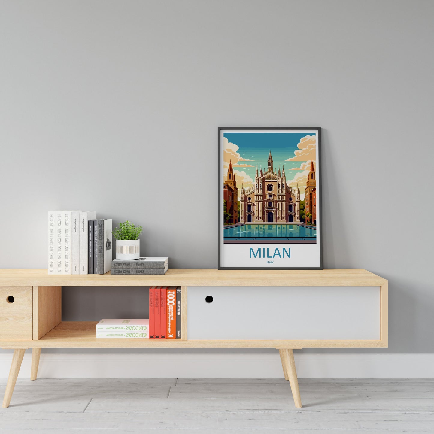 Milan Travel Print Wall Art Milan Wall Hanging Home Décor Milan Gift Art Lovers Spain Art Lover Gift Milan Wall Décor Ibiza Spain Print