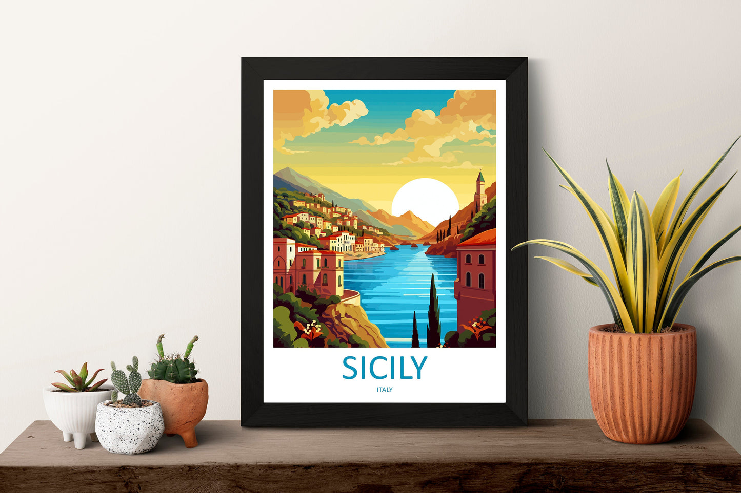 Sicily Travel Print Wall Art Sicily Italy Wall Hanging Home Decoration Sicily Gift Art Lovers Wall Art Print Sicily Italy Art Sicily Poster
