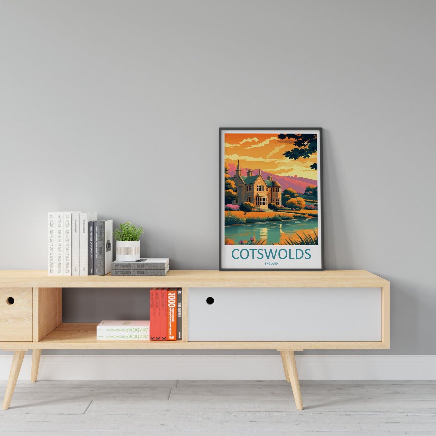 Cotswolds Print Cotswolds Home Decor Landscape Art Print Cotswolds Wall Art for England Enthusiast Gift Wall Hanging Cotswolds UK Poster Art