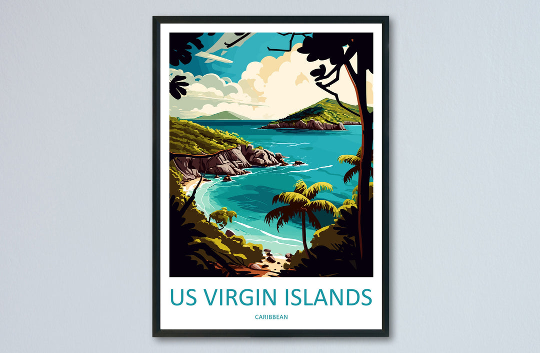 US Virgin Islands Travel Print Wall Art US Virgin Islands Wall Hanging Home Décor US Virgin Islands Gift Art Lovers Wall Art Caribbean