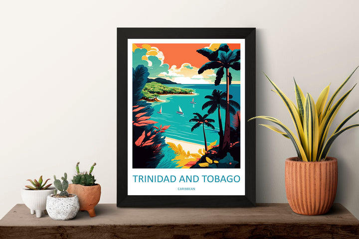 Trinidad and Tobago Travel Print Wall Art Trinidad and Tobago Wall Hanging Home Décor Trinidad and Tobago Gift Art Lovers Wall Art Caribbean