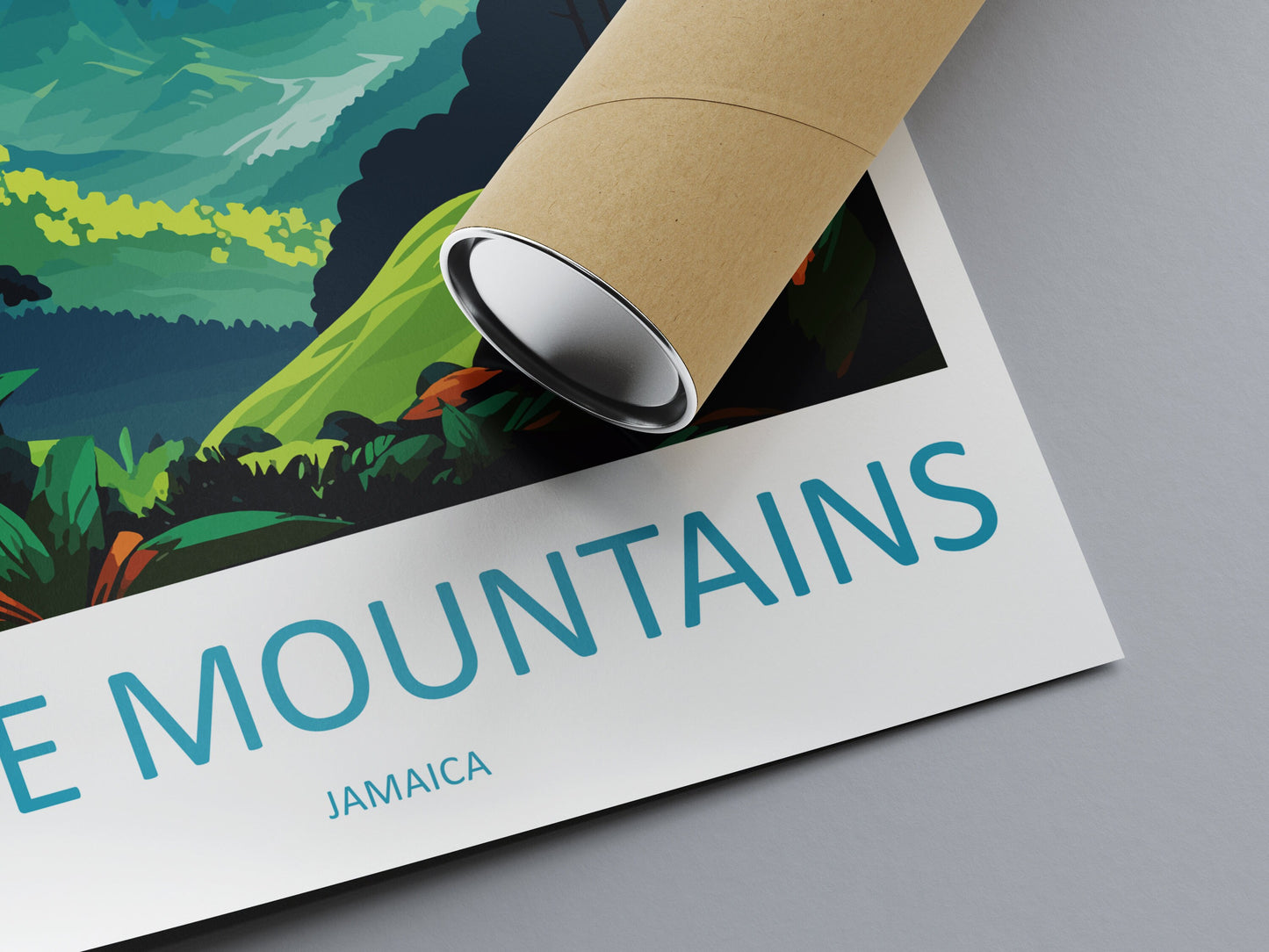 Blue Mountains Travel Print Wall Art Blue Mountains Wall Hanging Home Décor Blue Mountains Gift Art Lovers Wall Art Caribbean Travel Print