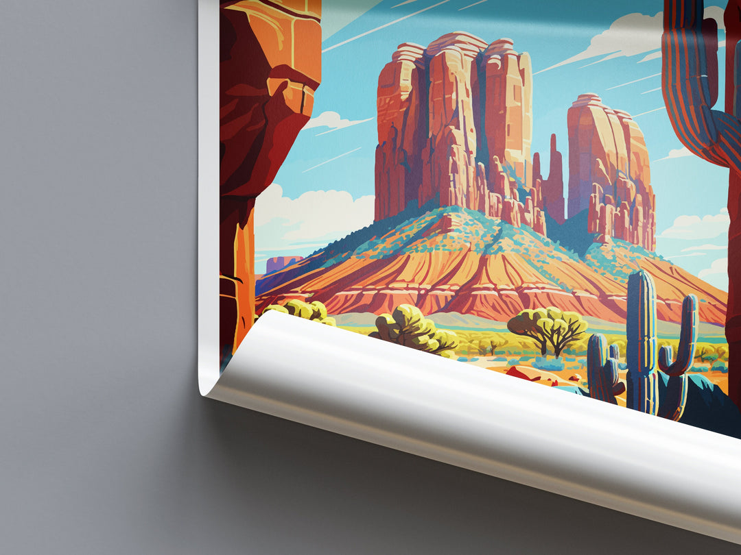 Cathedral Rock Travel Print Wall Art Cathedral Rock Wall Hanging Home Décor Cathedral Rock Gift Art Lovers Arizona Art Lover Gift Arizona