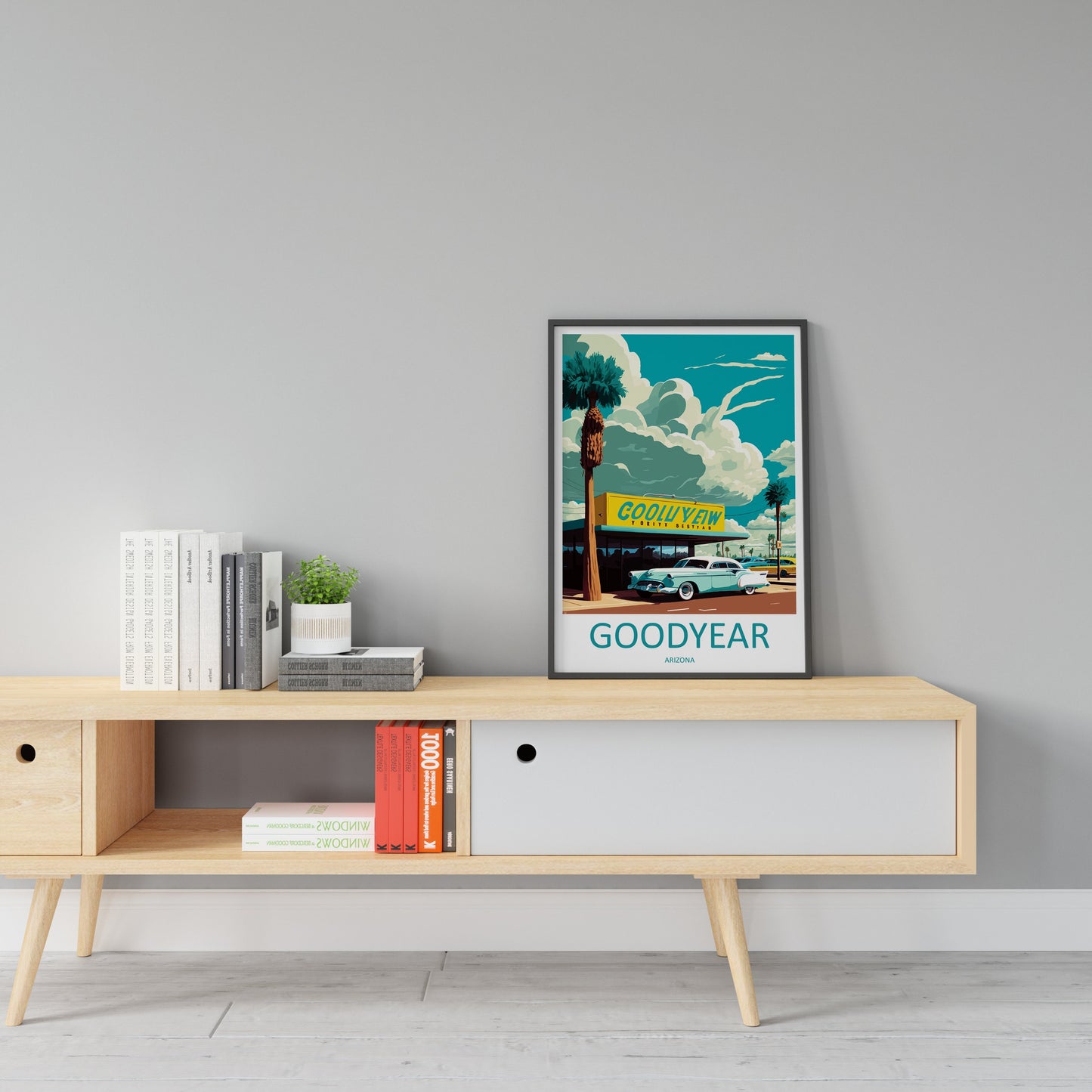 Goodyear Travel Print Wall Art Goodyear Wall Hanging Home Décor Goodyear Gift Art Lovers Arizona Art Lover Gift Arizona Travel Poster