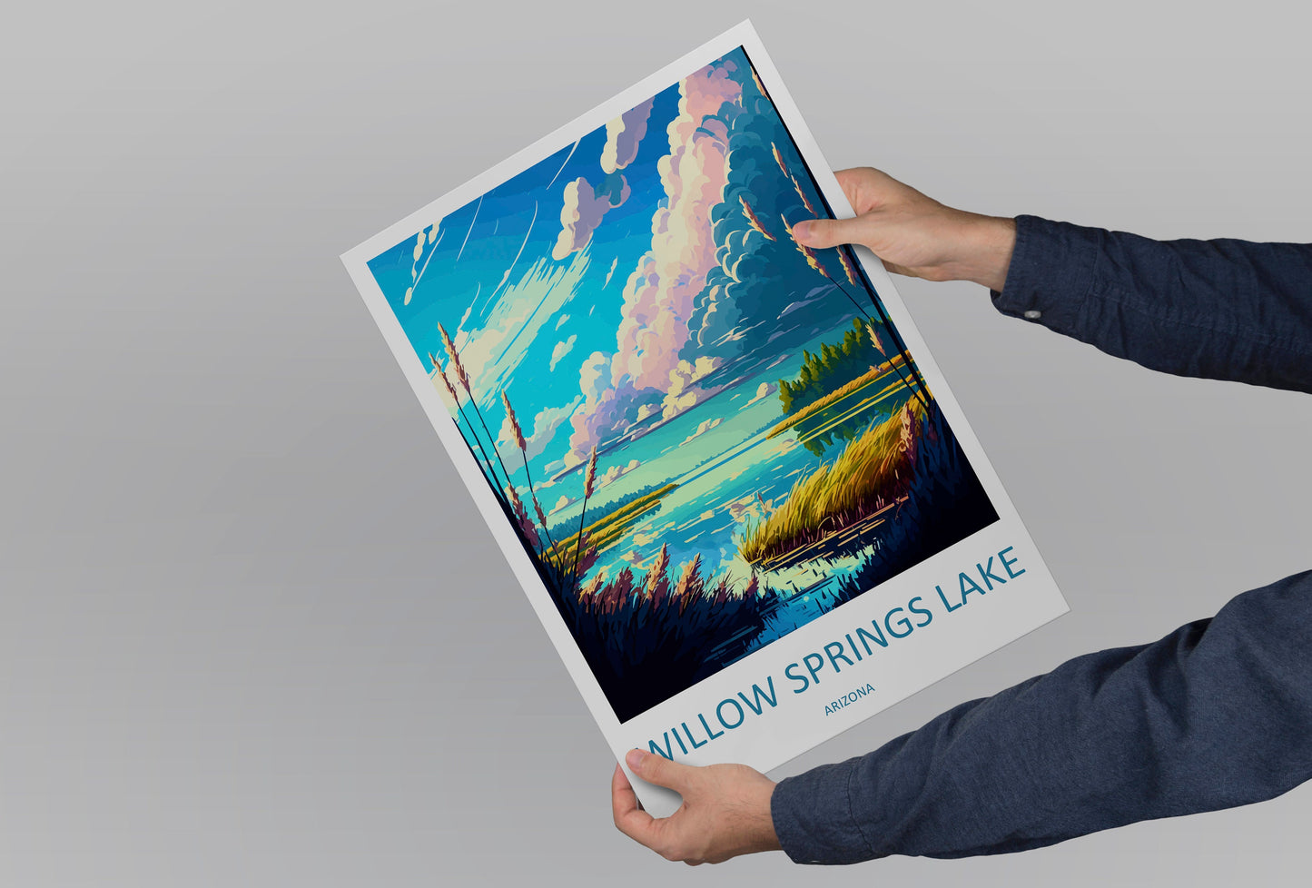 Willow Springs Lake Travel Print Wall Art Willow Springs Wall Hanging Home Décor Willow Springs Gift Art Lovers Arizona Art Lover Gift