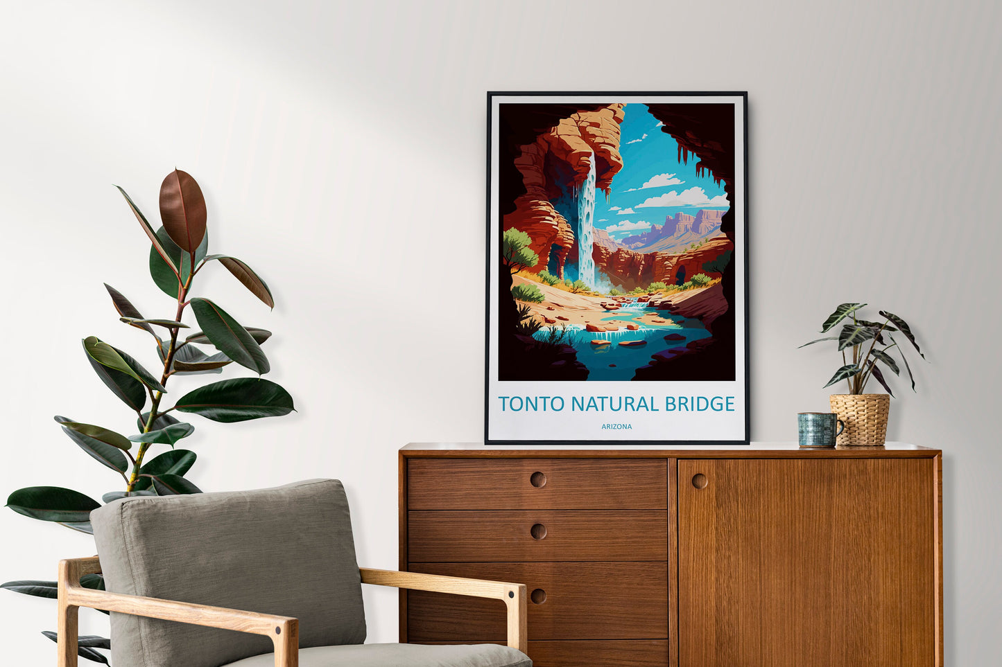 Tonto Natural Bridge Travel Print Wall Art Tonto Natural Bridge Wall Hanging Home Décor Tonto Natural Bridge Gift Art Lovers Arizona Art