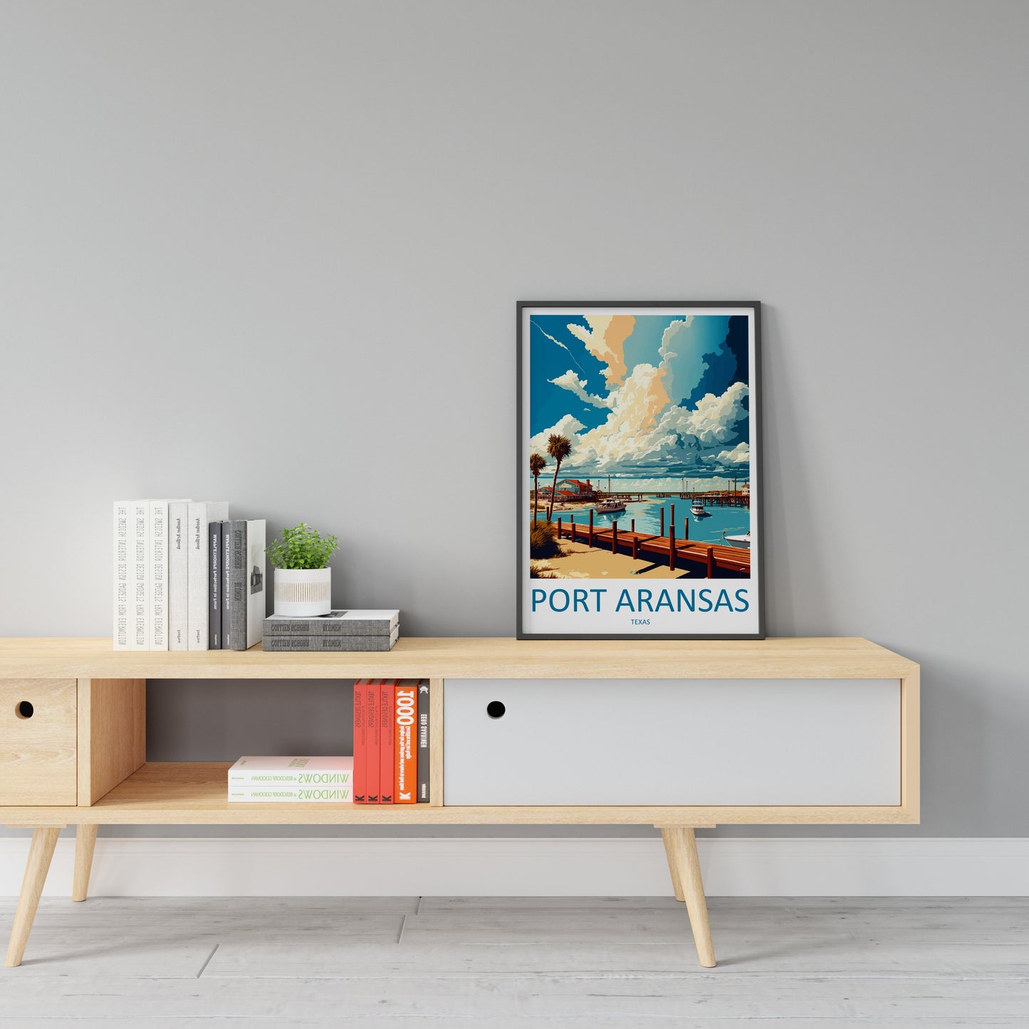 Port Aransas Travel Print Wall Art Port Aransas Wall Hanging Home Décor Port Aransas Gift Art Lovers Texas Art Lover Gift Texas Travel Print