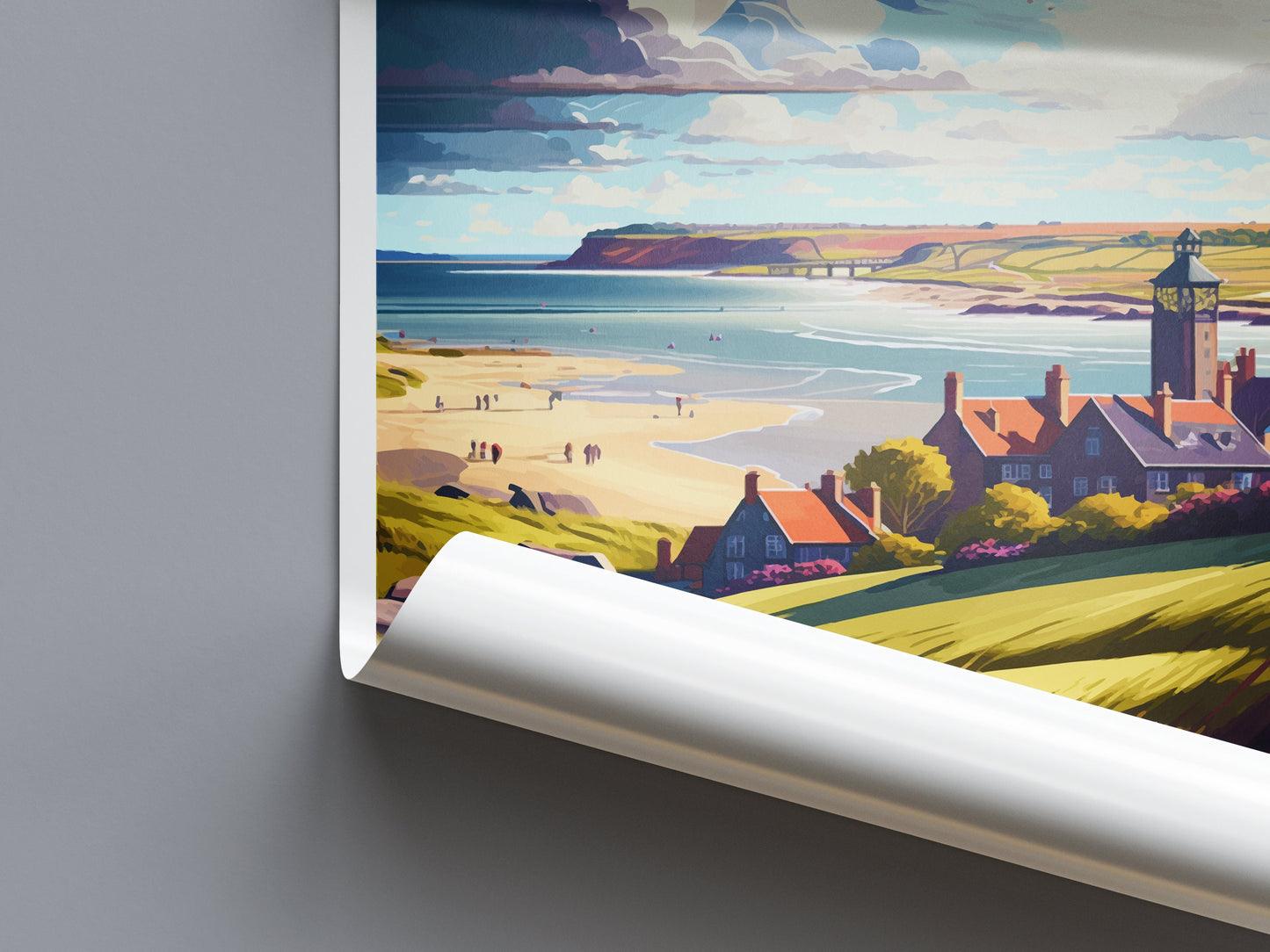 Alnmouth Travel Print Wall Art Alnmouth Wall Hanging Home Décor Alnmouth Gift Art Lovers England Art Lover Gift Print
