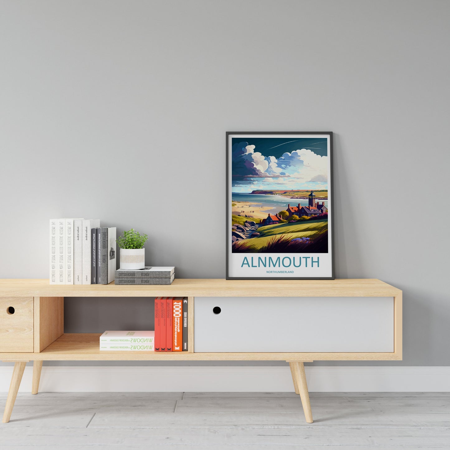 Alnmouth Travel Print Wall Art Alnmouth Wall Hanging Home Décor Alnmouth Gift Art Lovers England Art Lover Gift Print