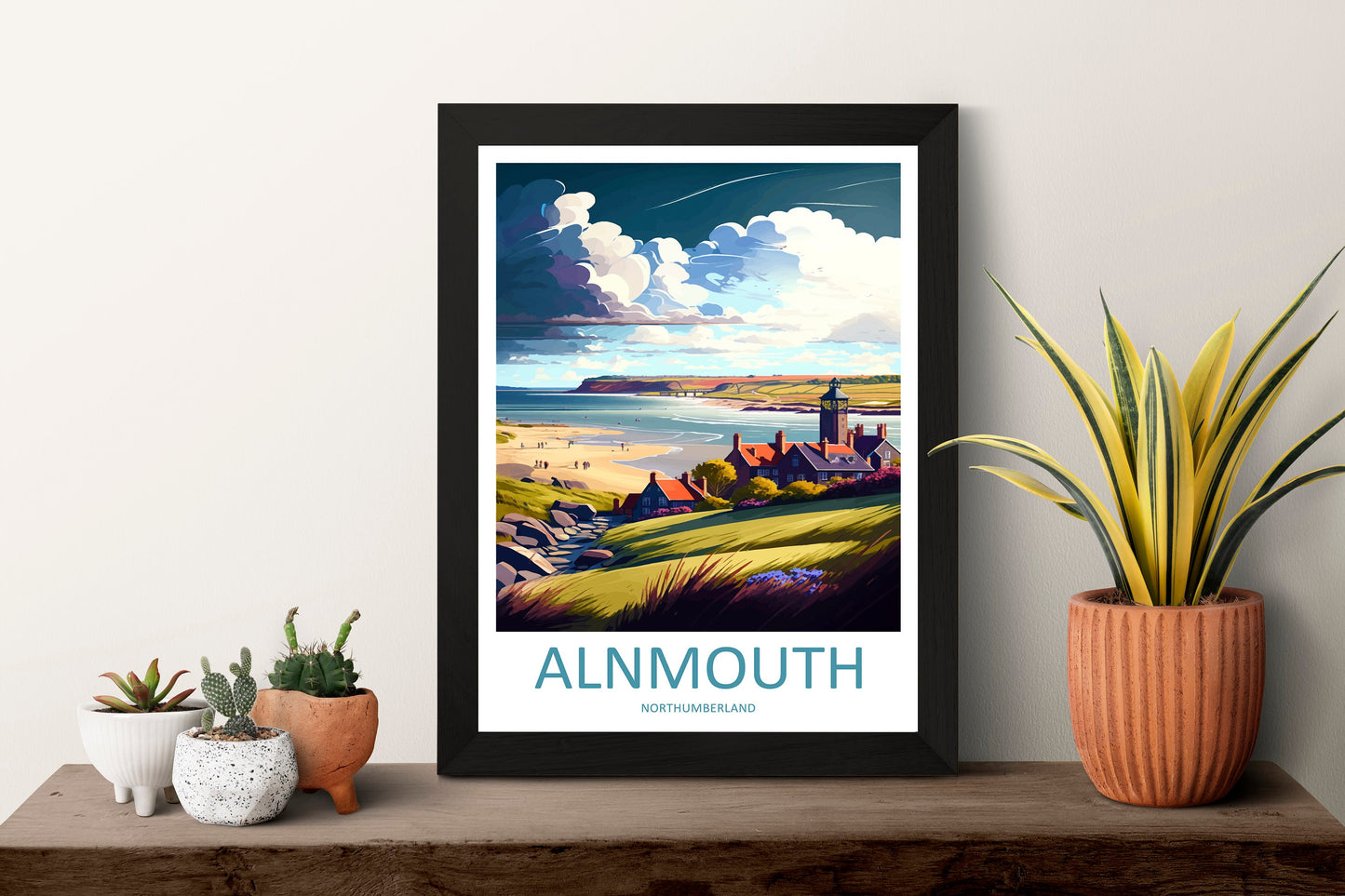 Alnmouth Travel Print Wall Art Alnmouth Wall Hanging Home Décor Alnmouth Gift Art Lovers England Art Lover Gift Print