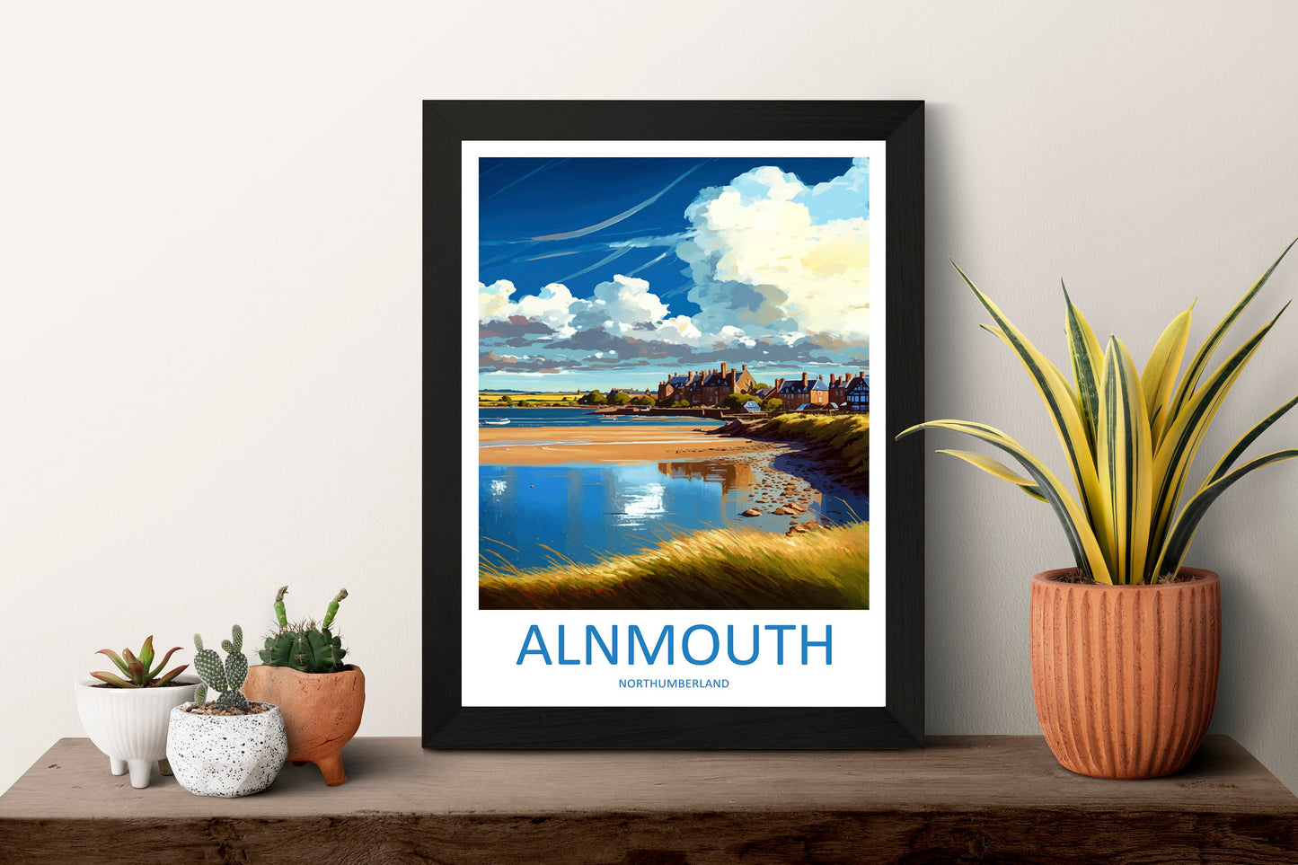 Alnmouth Travel Print Wall Art Alnmouth Wall Hanging Home Décor Alnmouth Gift Art Lovers England Art Lover Gift Print