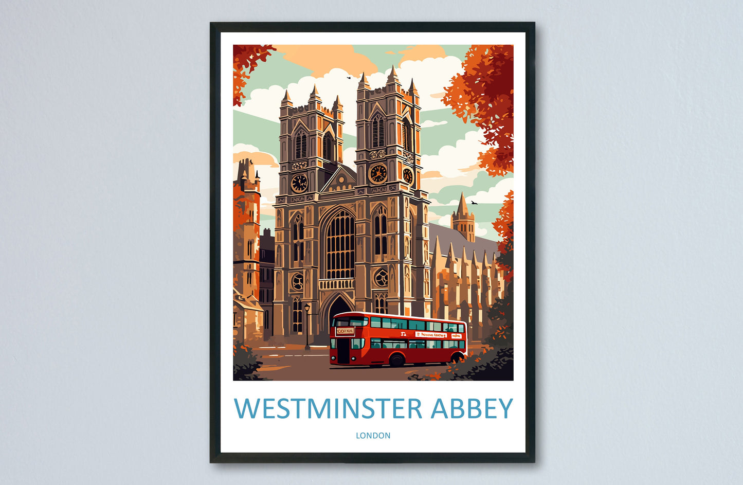 Westminster Abbey Travel Print Wall Art Westminster Abbey Wall Hanging Home Décor London Gift Art Lovers Westminster Abbey Art Lover Gift
