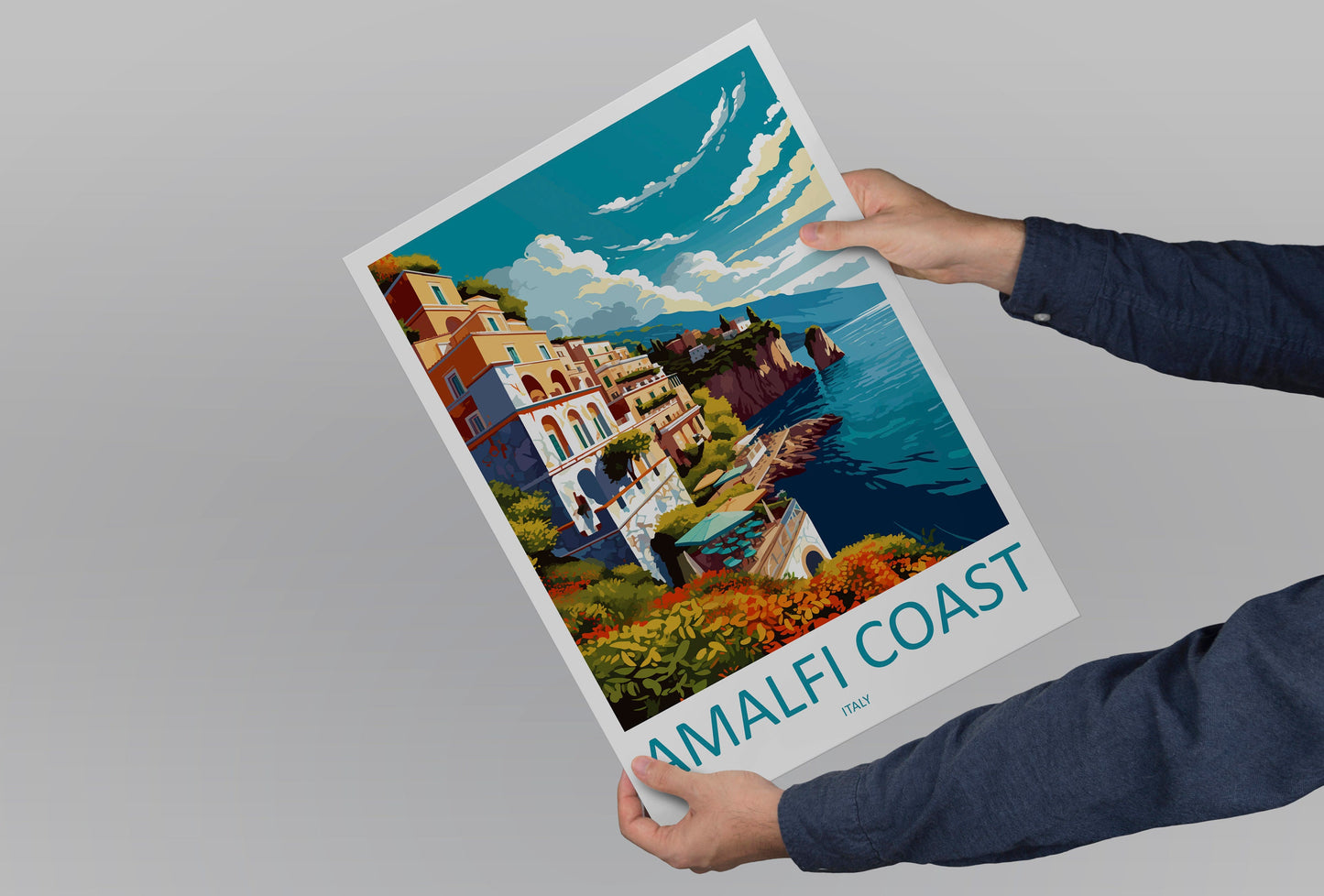 Amalfi Travel Print Wall Art Amalfi Italy Wall Hanging Home Decoration Amalfi Gift Art Lovers Wall Art Print Amalfi Italy Art Amalfi Art