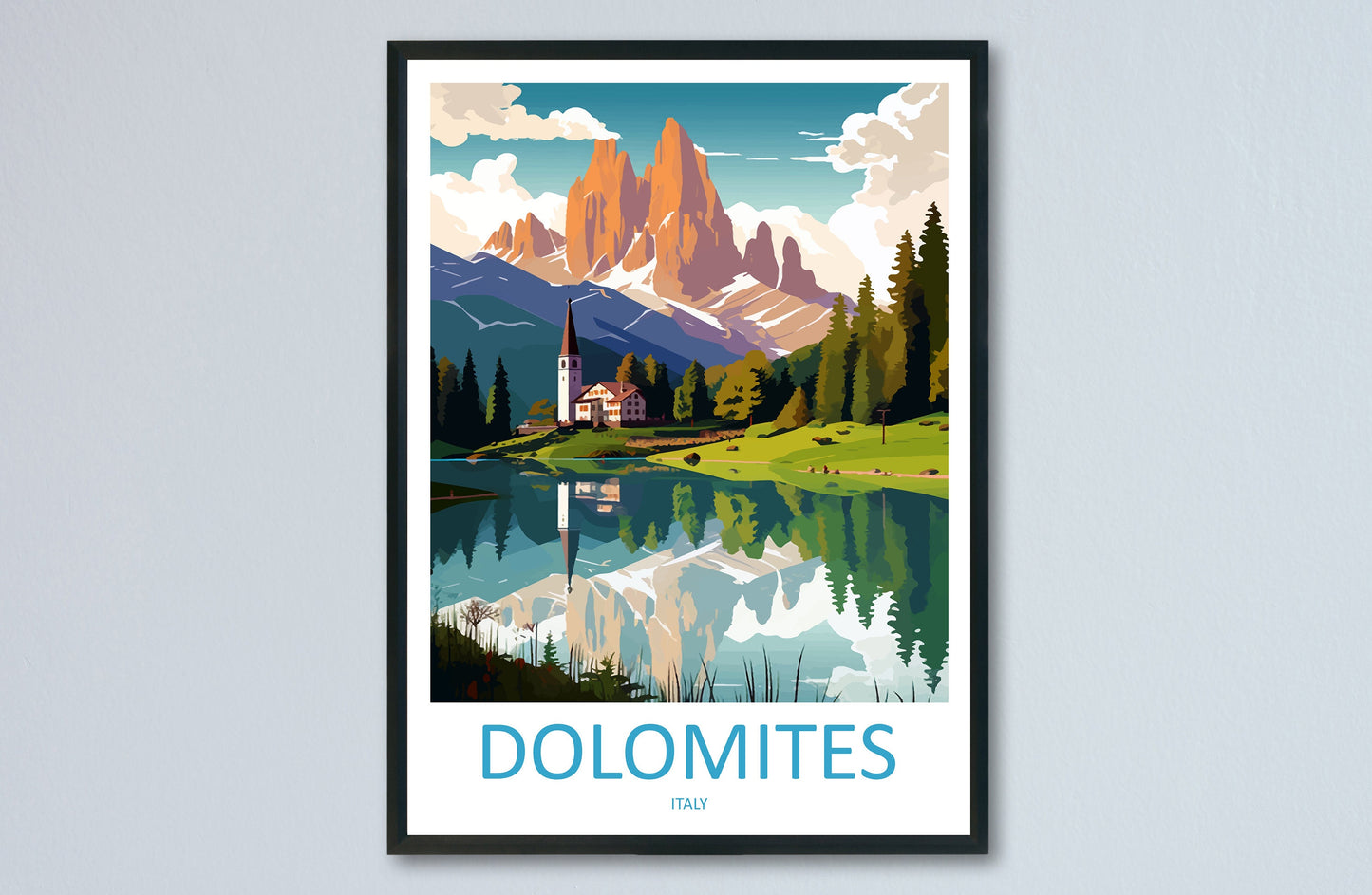 Dolomites Travel Print Dolomites Home Décor Dolomitic Alps Art Print Dolomite Mountains Room Print For Italian Mountains Gift Art Poster Art