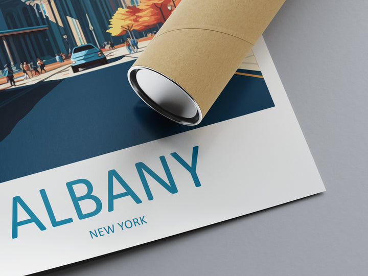 Albany Travel Print Wall Art Albany Wall Hanging Home Décor Albany Gift Art Lovers New York State Art Gift Lover Print