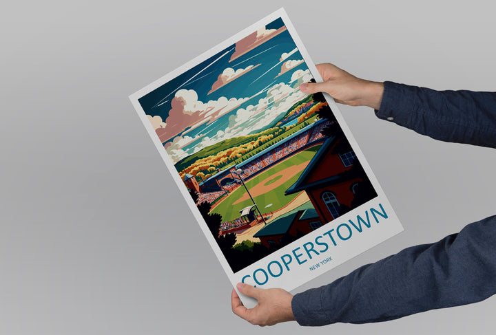 Cooperstown Travel Print Wall Art Cooperstown Wall Hanging Home Décor Cooperstown Gift Art Lovers New York State Art Gift Lover Print