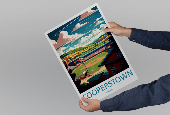Cooperstown Travel Print Wall Art Cooperstown Wall Hanging Home Décor Cooperstown Gift Art Lovers New York State Art Gift Lover Print